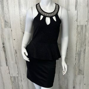 - #U40 small cute sparkly cutout dress size S DEB